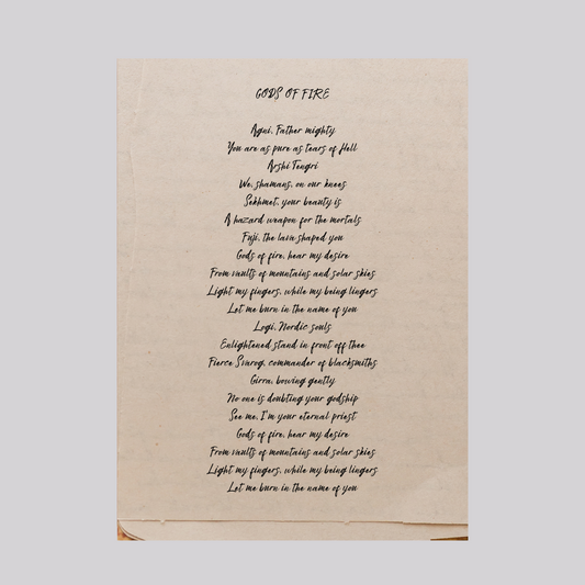 Handwritten Lyrics by Helle